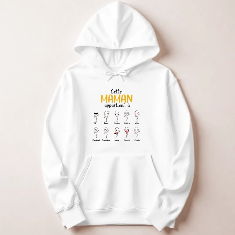 Sweat à capuche personnalisé maman - Humour de famille