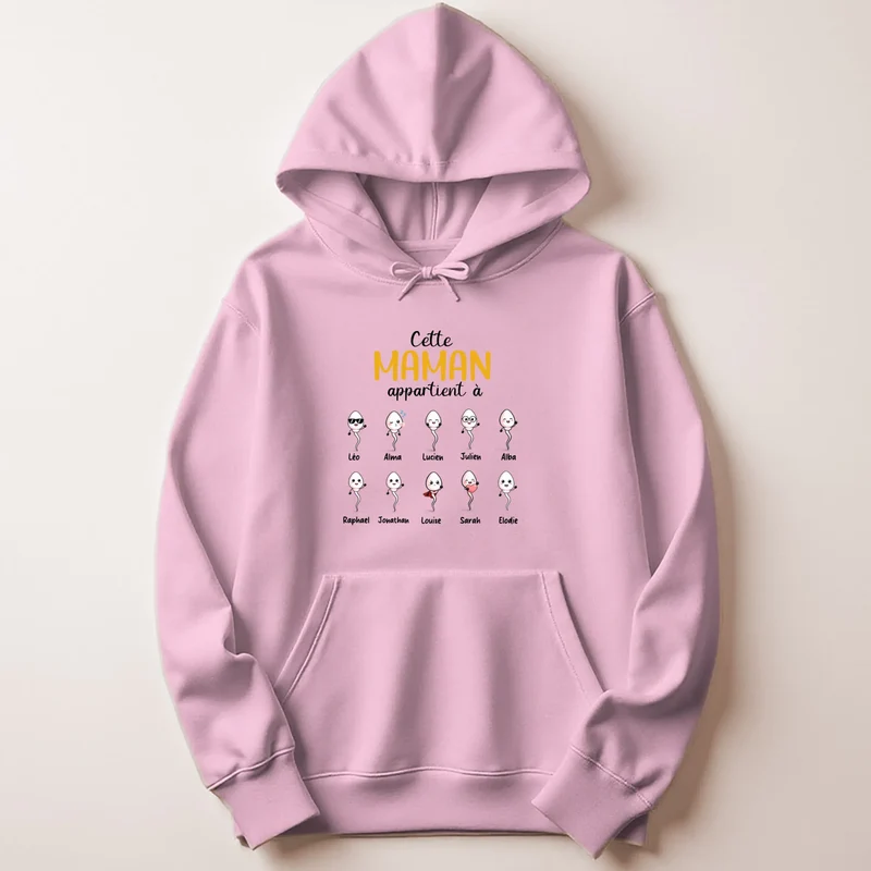 Sweat à capuche personnalisé maman - Humour de famille