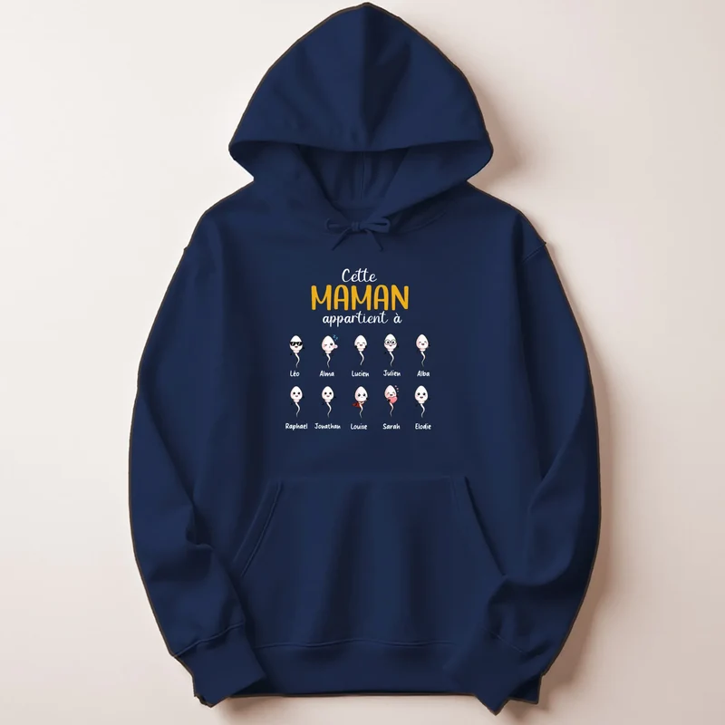 Sweat à capuche personnalisé maman - Humour de famille