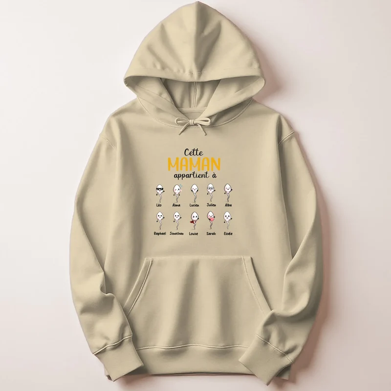 Sweat à capuche personnalisé maman - Humour de famille