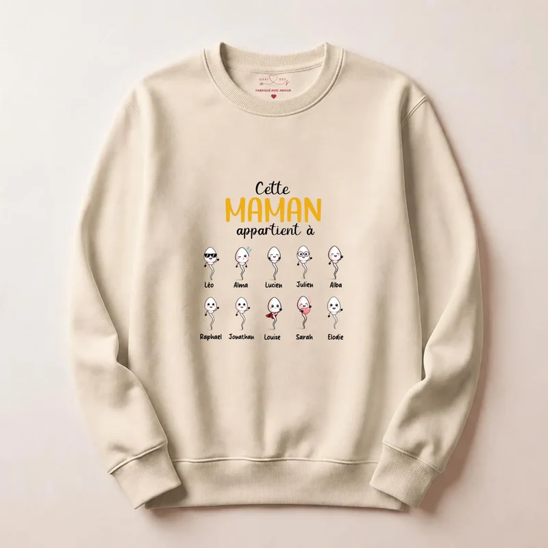 Sweat à capuche personnalisé maman - Humour de famille