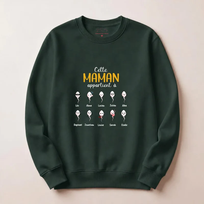 Sweat à capuche personnalisé maman - Humour de famille