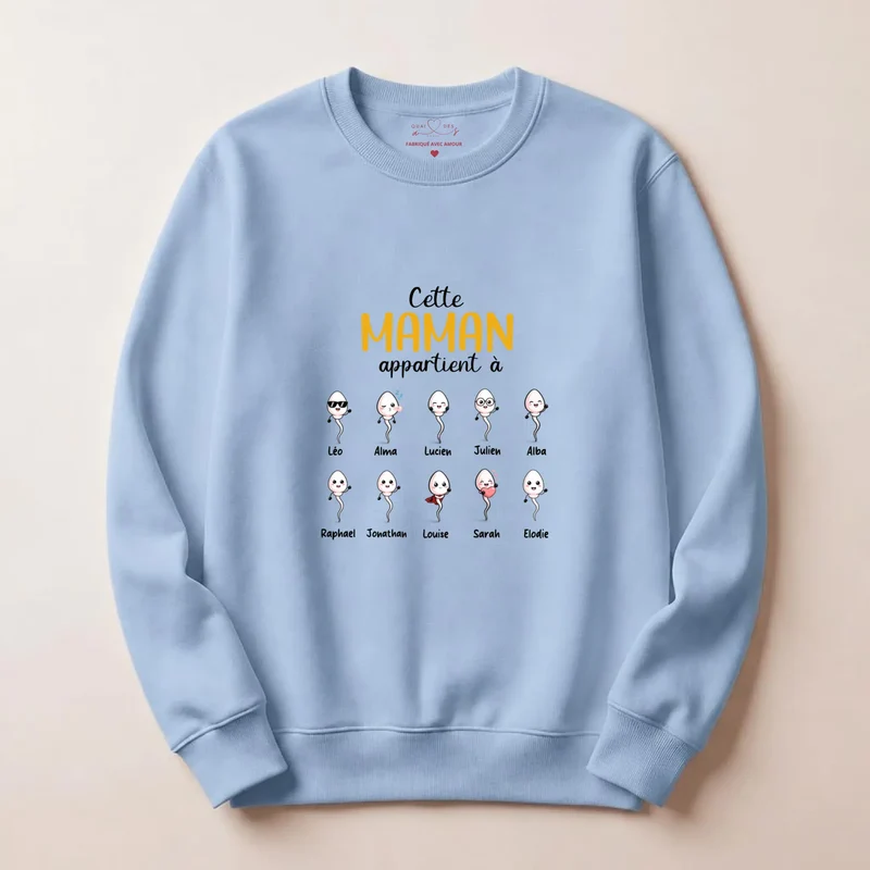 Sweat à capuche personnalisé maman - Humour de famille