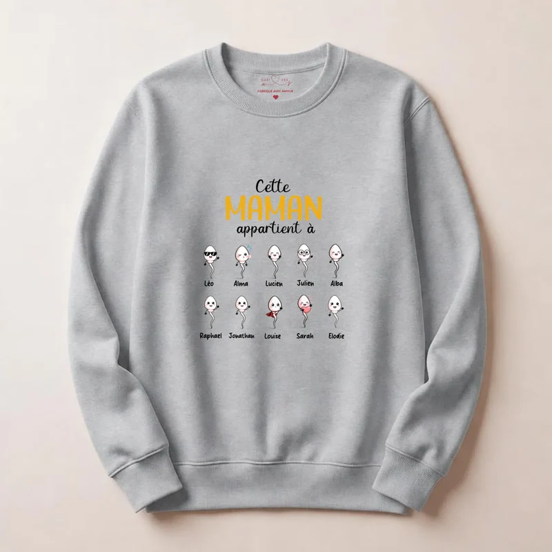 Sweat à capuche personnalisé maman - Humour de famille