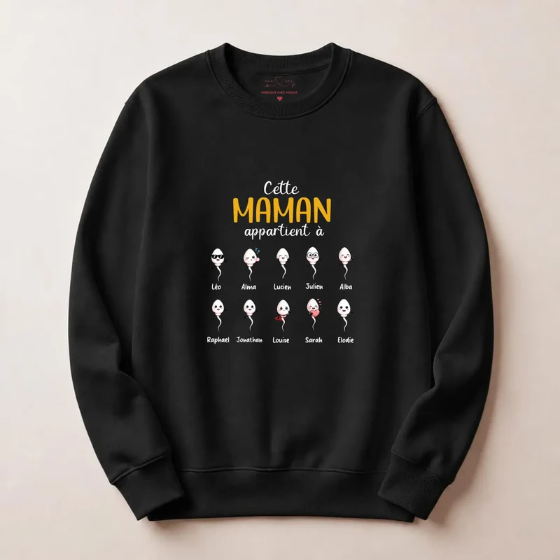 Sweat à capuche personnalisé maman - Humour de famille