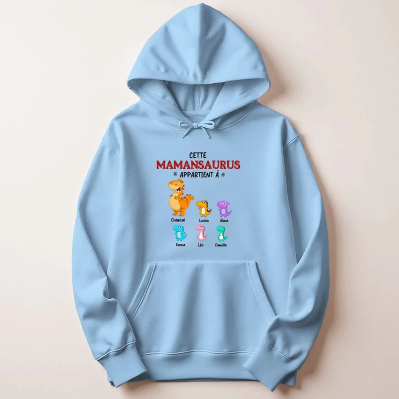 Sweat à capuche personnalisé maman - Mamansaurus