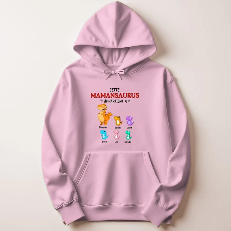 Sweat à capuche personnalisé maman - Mamansaurus