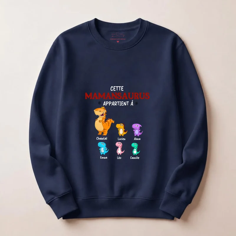 Sweat à capuche personnalisé maman - Mamansaurus
