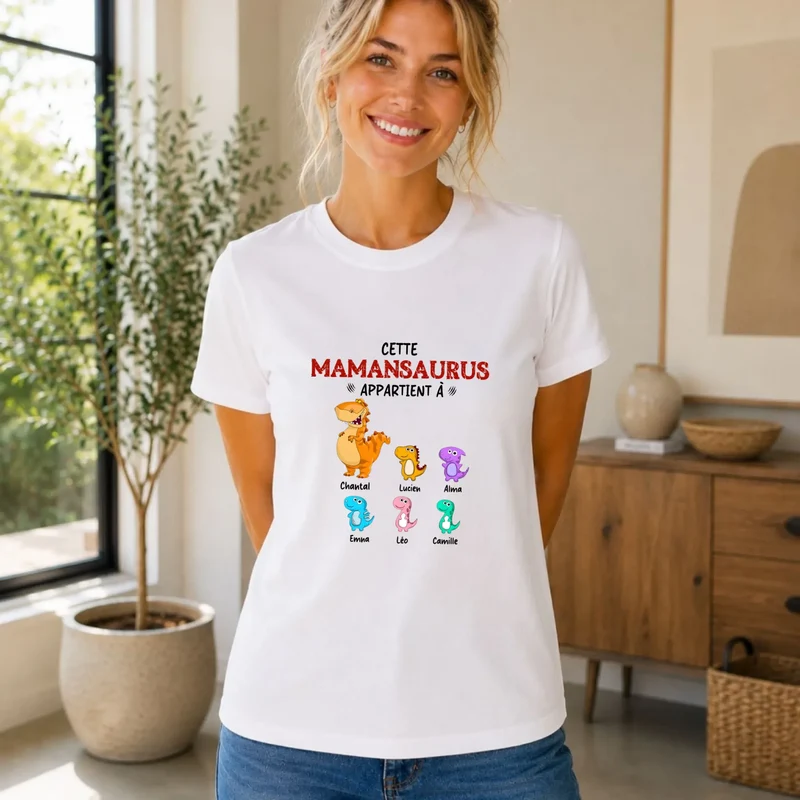 Sweat à capuche personnalisé maman - Mamansaurus