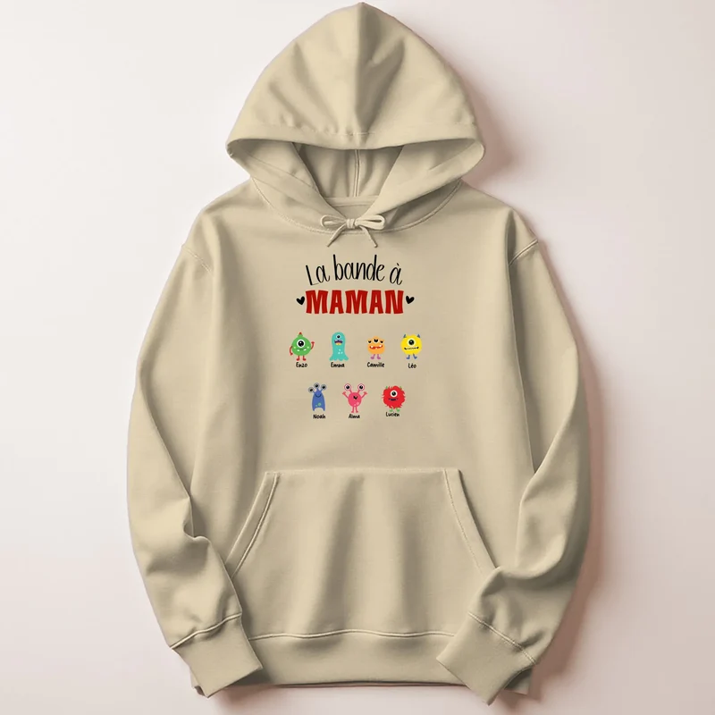 Sweat à capuche personnalisé jeune maman - La bande à maman