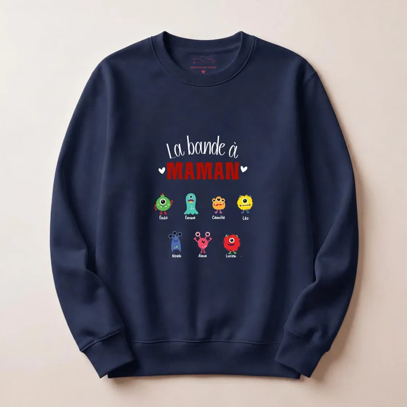 Sweat à capuche personnalisé jeune maman - La bande à maman