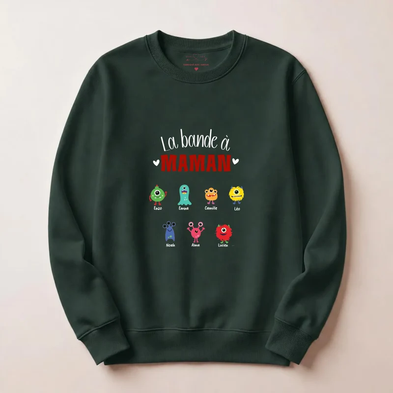 Sweat à capuche personnalisé jeune maman - La bande à maman