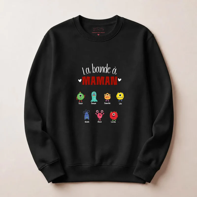 Sweat à capuche personnalisé jeune maman - La bande à maman