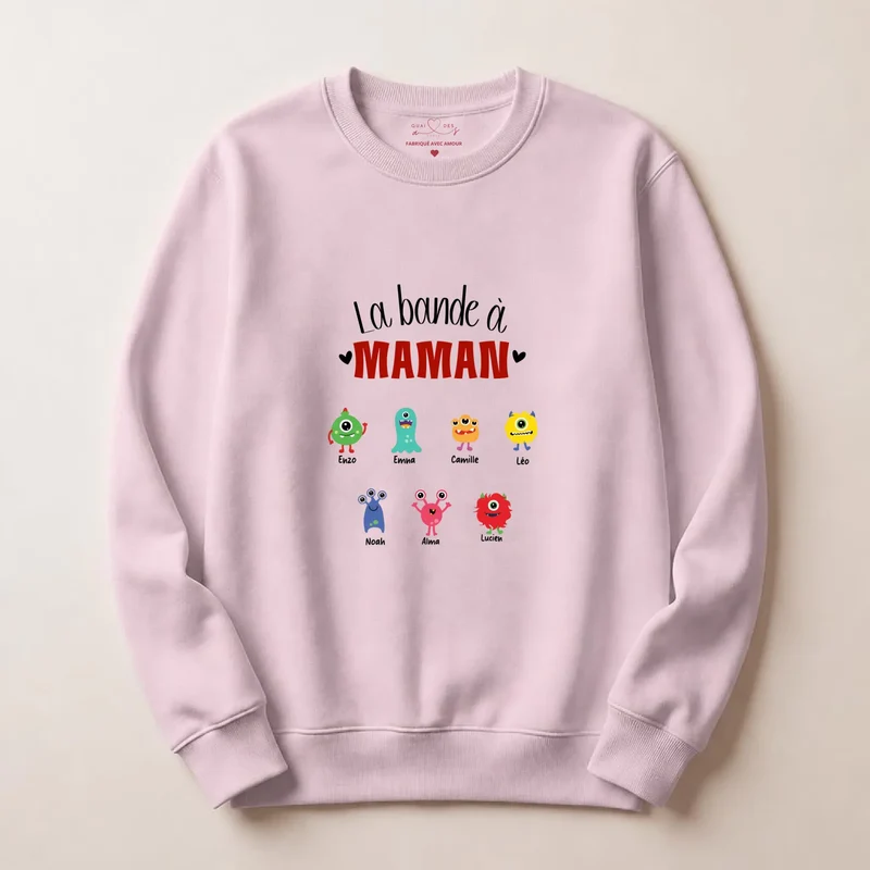 Sweat à capuche personnalisé jeune maman - La bande à maman