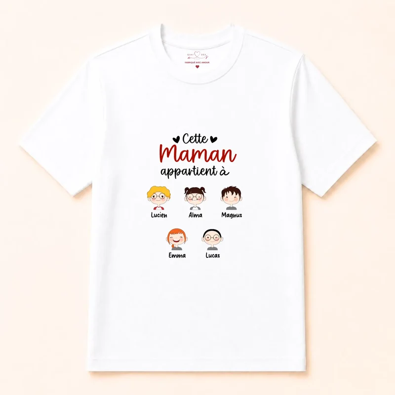Sweat à capuche personnalisé maman - Cette maman appartient à