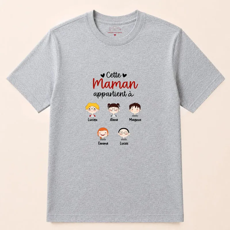 Sweat à capuche personnalisé maman - Cette maman appartient à