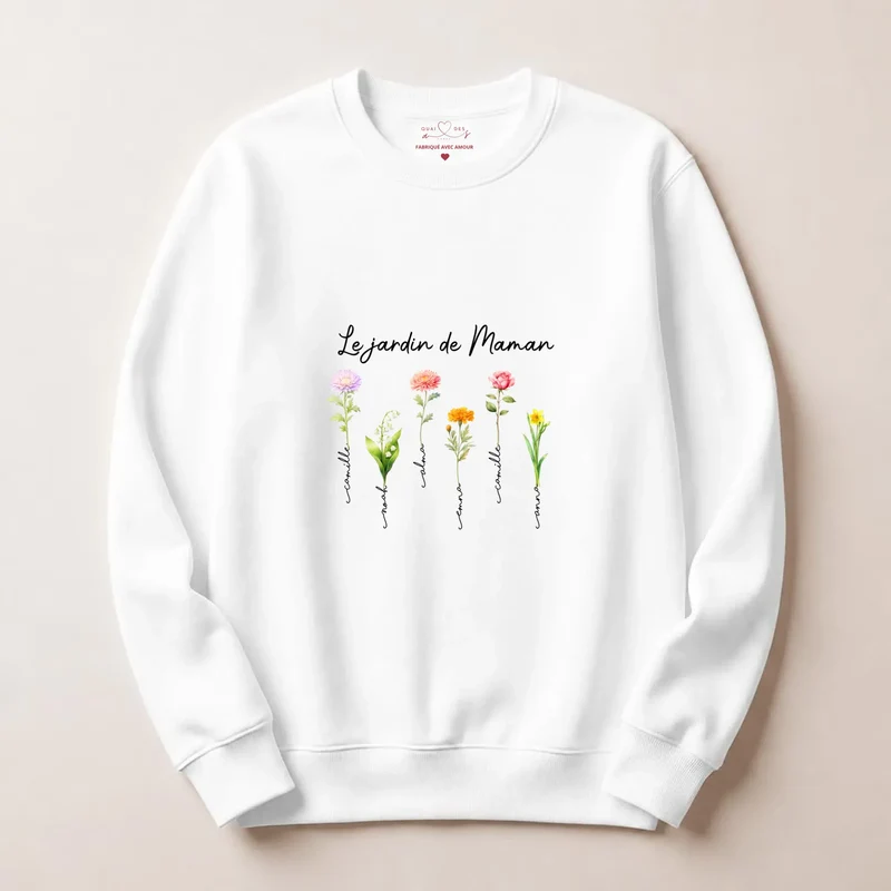 Sweat à capuche personnalisé fête des mères - Le jardin de maman