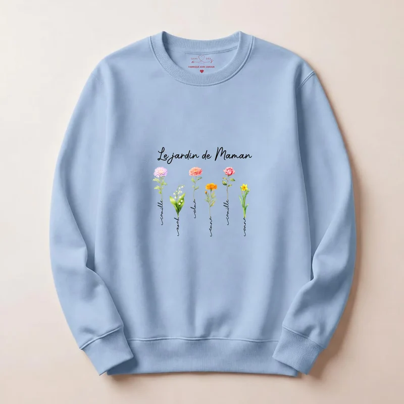 Sweat à capuche personnalisé fête des mères - Le jardin de maman