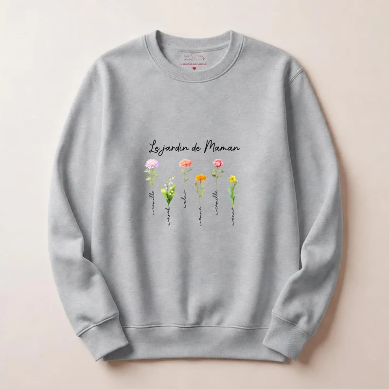 Sweat à capuche personnalisé fête des mères - Le jardin de maman