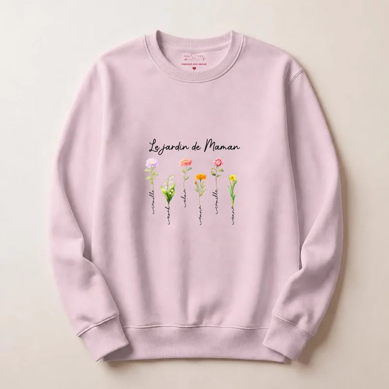 Sweat à capuche personnalisé fête des mères - Le jardin de maman