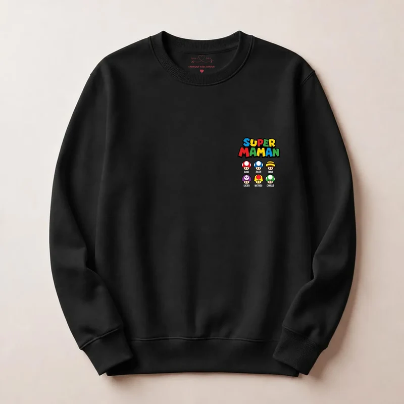 Sweat à capuche personnalisé maman - Super maman
