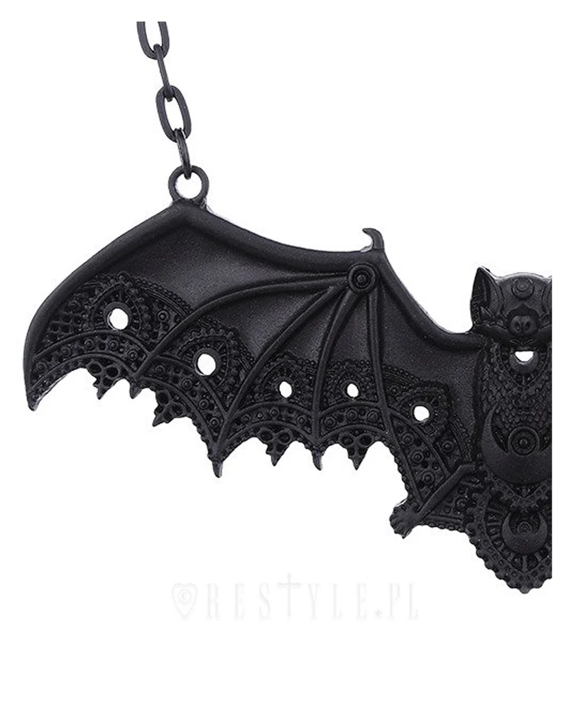 Schwarze Gothic Fledermaus Halskette
