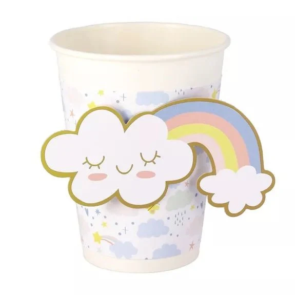 Pappbecher Einhorn Pastell 6 Stk.