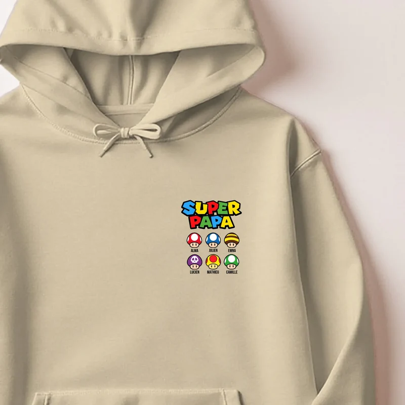 Sweat à capuche personnalisé papa - Super papa