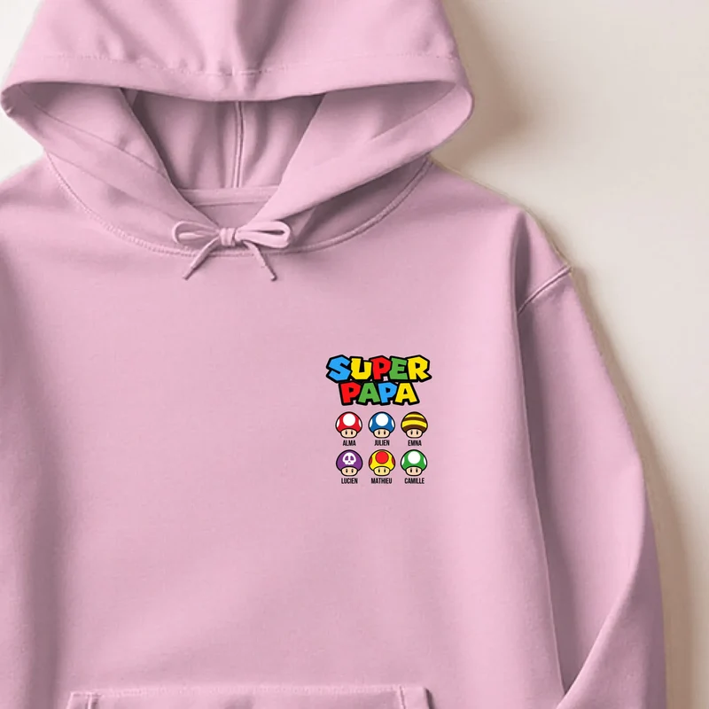 Sweat à capuche personnalisé papa - Super papa