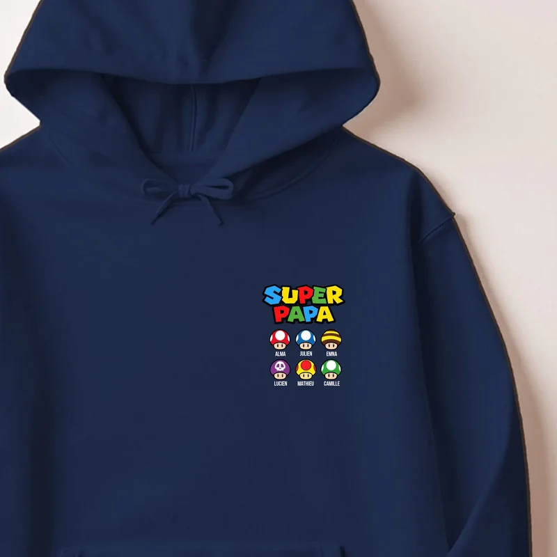Sweat à capuche personnalisé papa - Super papa