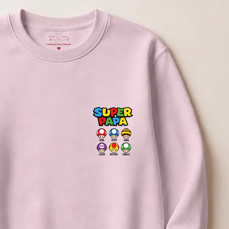 Sweat à capuche personnalisé papa - Super papa
