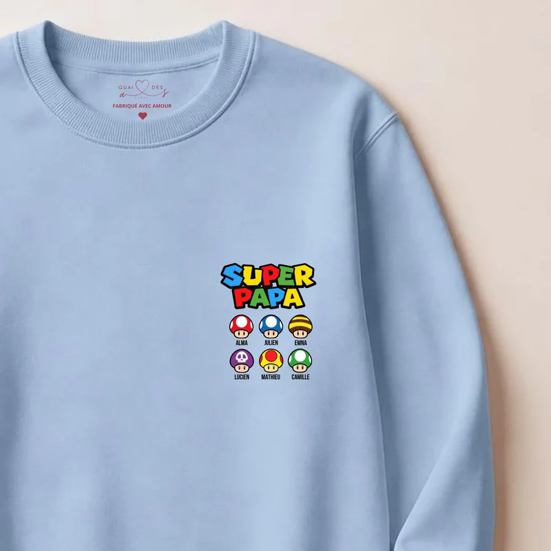 Sweat à capuche personnalisé papa - Super papa