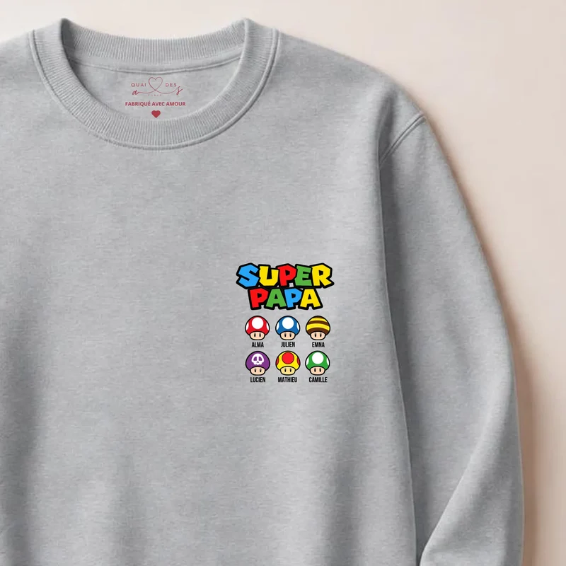 Sweat à capuche personnalisé papa - Super papa