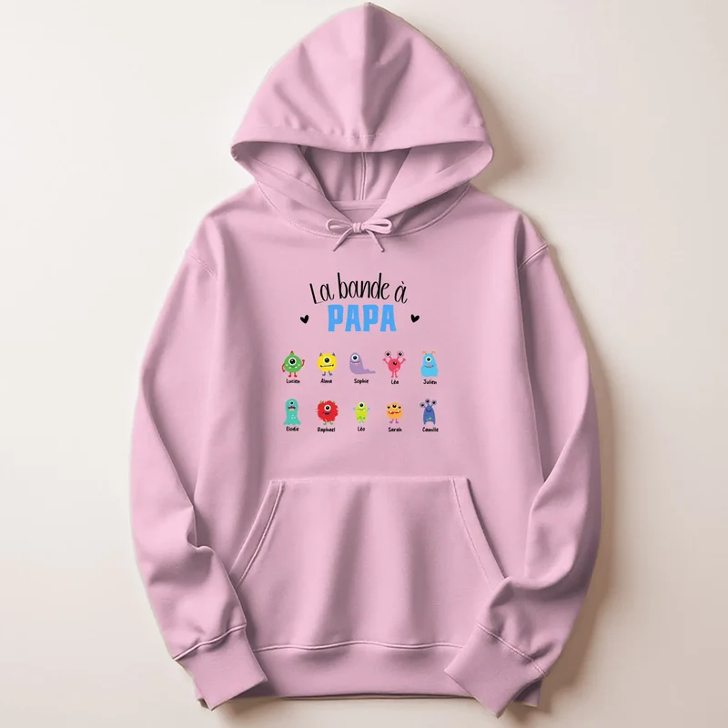 Sweat à capuche personnalisé papa - La bande à papa