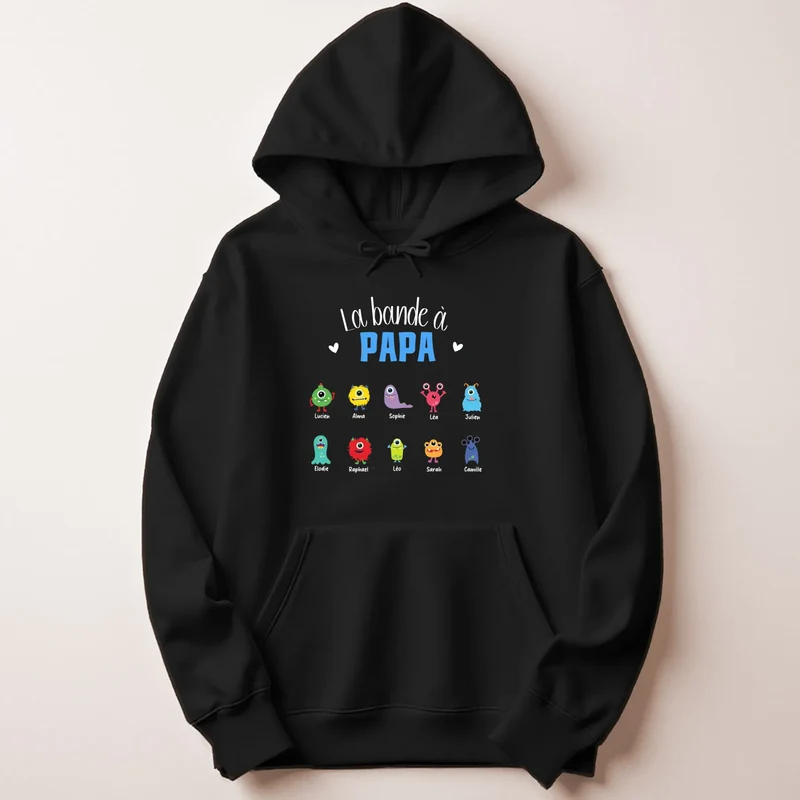 Sweat à capuche personnalisé papa - La bande à papa