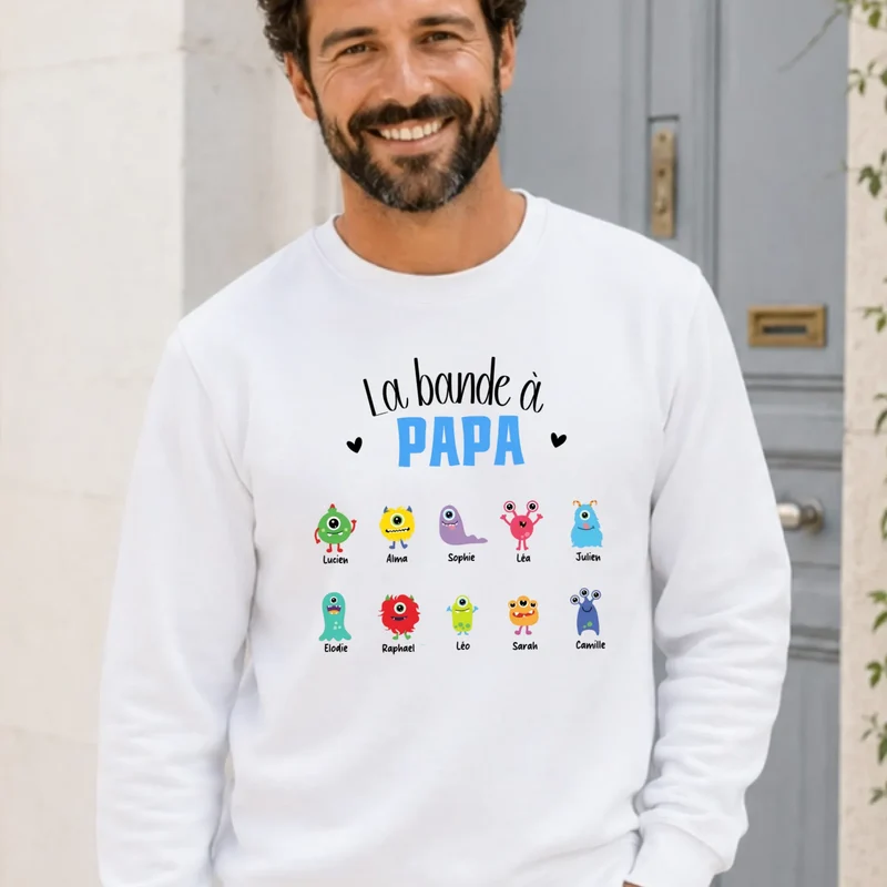 Sweat à capuche personnalisé papa - La bande à papa