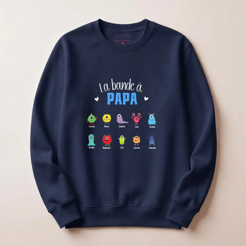 Sweat à capuche personnalisé papa - La bande à papa