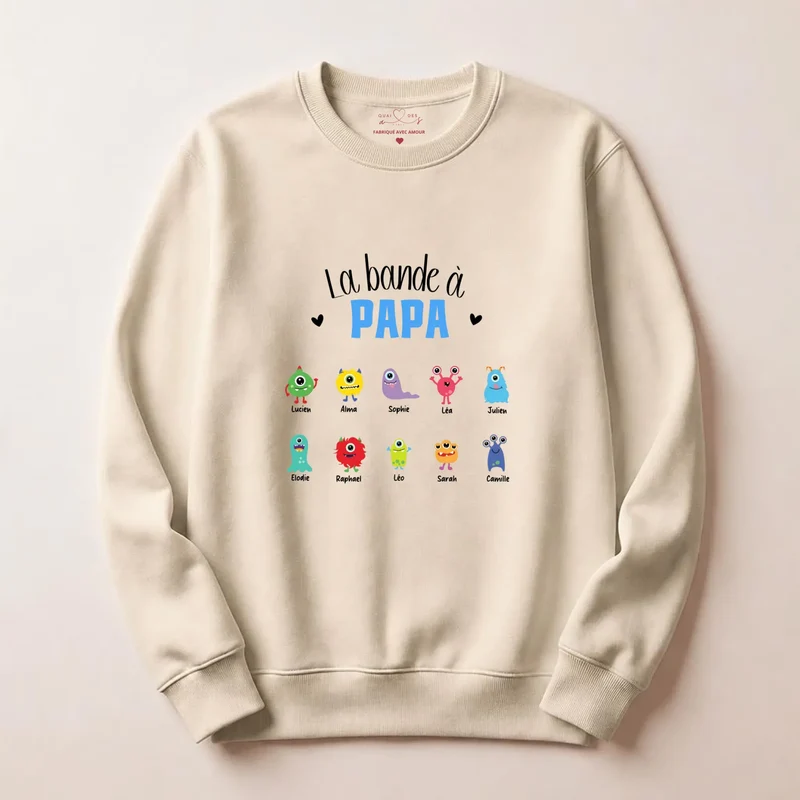 Sweat à capuche personnalisé papa - La bande à papa