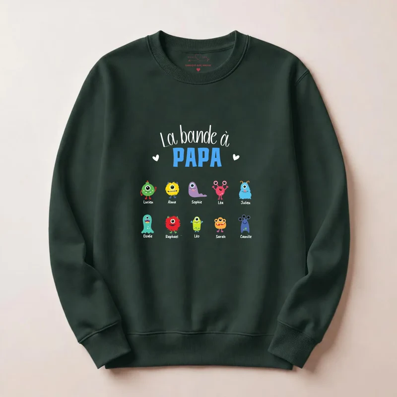 Sweat à capuche personnalisé papa - La bande à papa