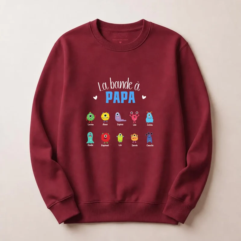 Sweat à capuche personnalisé papa - La bande à papa