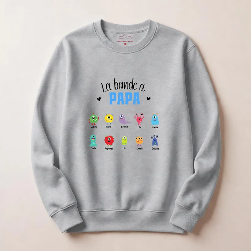 Sweat à capuche personnalisé papa - La bande à papa