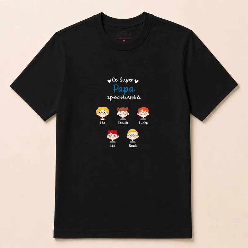 Sweat à capuche personnalisé papa - Ce super papa appartient à