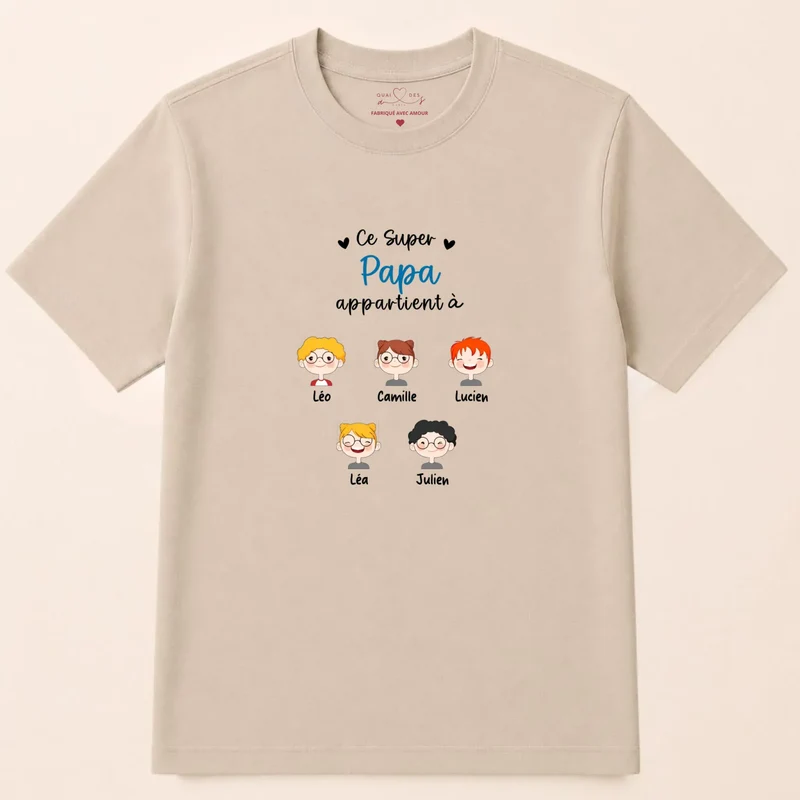 Sweat à capuche personnalisé papa - Ce super papa appartient à