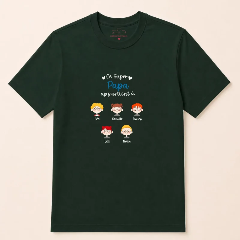 Sweat à capuche personnalisé papa - Ce super papa appartient à
