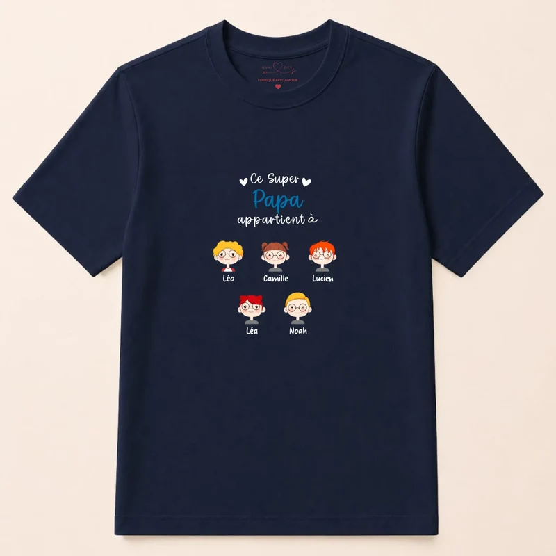 Sweat à capuche personnalisé papa - Ce super papa appartient à