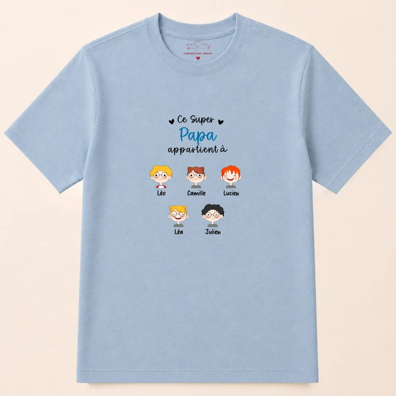 Sweat à capuche personnalisé papa - Ce super papa appartient à