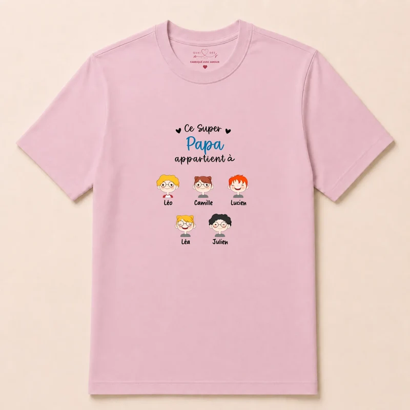 Sweat à capuche personnalisé papa - Ce super papa appartient à