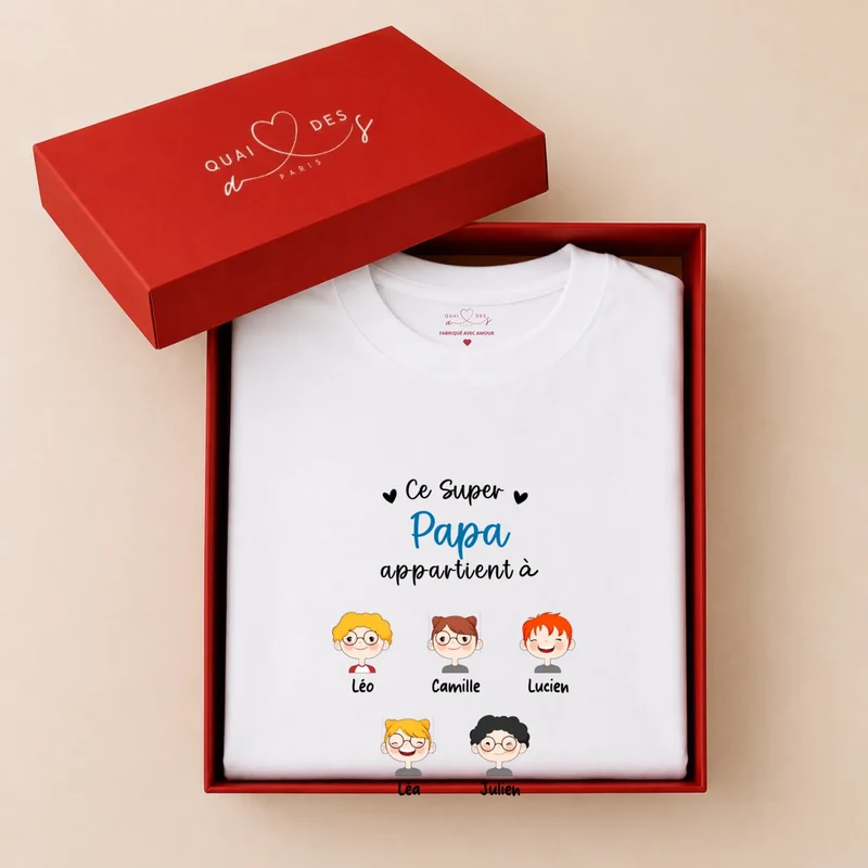 Sweat à capuche personnalisé papa - Ce super papa appartient à