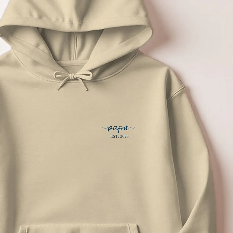 Sweat à capuche personnalisé futur papa - Papa depuis