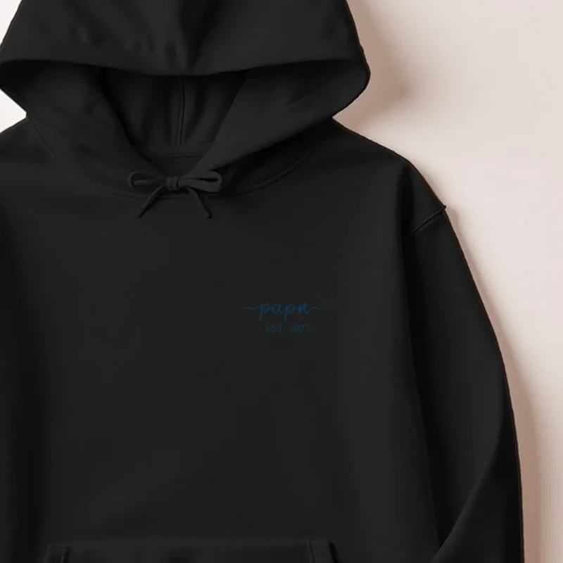 Sweat à capuche personnalisé futur papa - Papa depuis